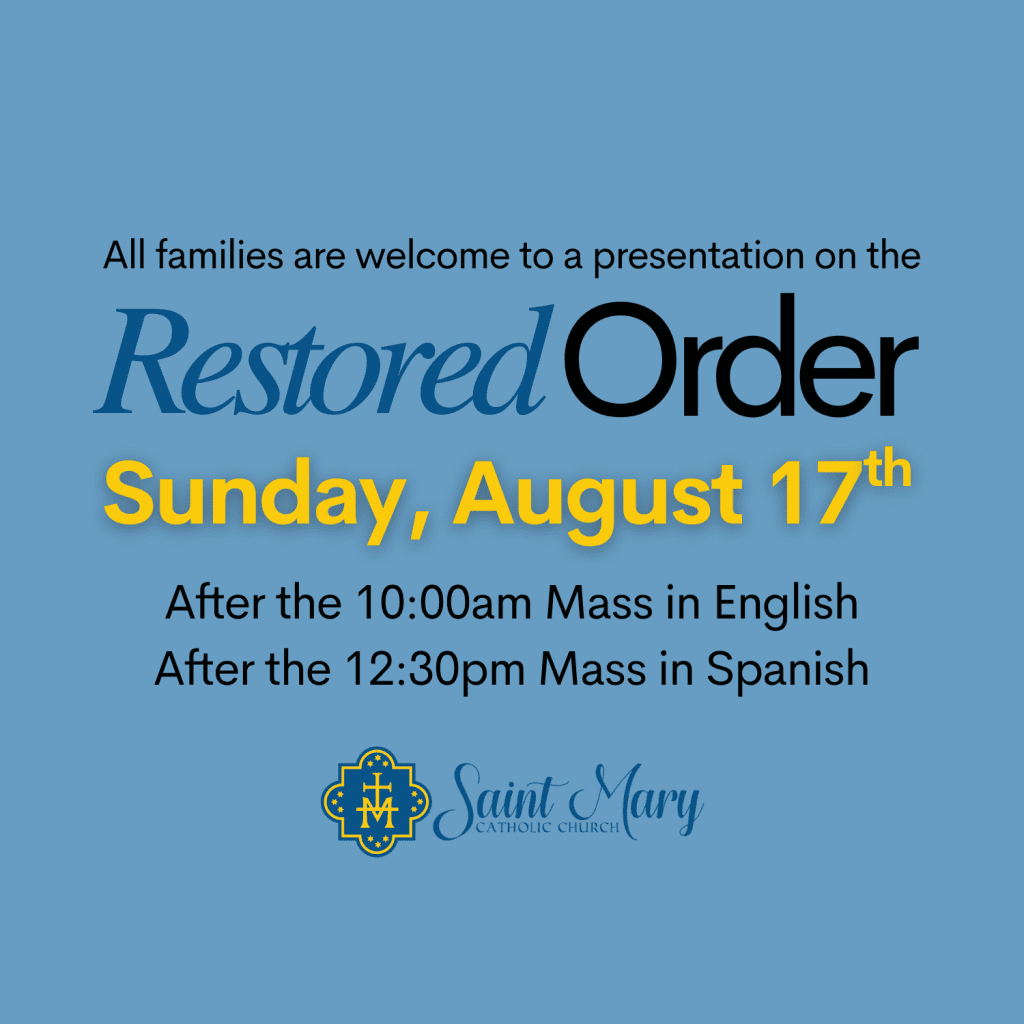 Restored Order Meeting RSVP